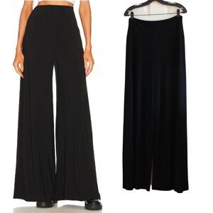 Norma Kamali Elephant Flare High Waist Trousers Pants Black Stretch